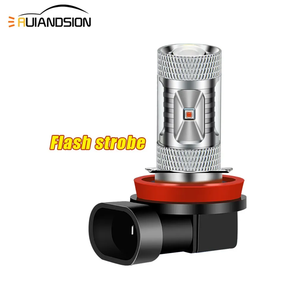 Ruiandsion Auto Strobe Flashing Bulb Factory Cree XBD 12V 24V Yellow12V